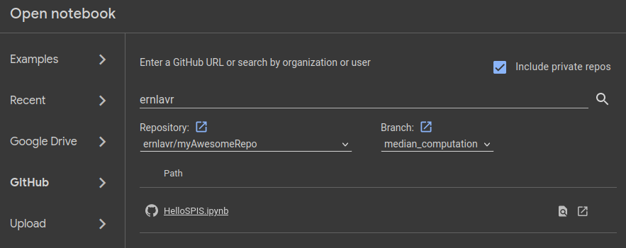 Opening a GitHub repo inColab